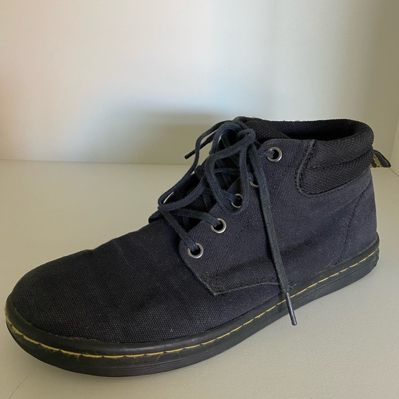 Doc Martens Belmont Black Canvas Ankle Boots - Picture 8 of 10